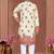Orange rayon chikankari work work kid's kurta pyjama