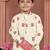 Orange rayon chikankari work work kid's kurta pyjama