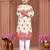 Orange rayon chikankari work work kid's kurta pyjama