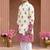 Pink rayon chikankari work work kid's kurta pyjama