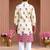 Pink rayon chikankari work work kid's kurta pyjama