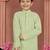 Olive green cotton chikankari work work kid's kurta pyjama