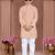 Peach cotton chikankari work work kid's kurta pyjama