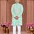 Light blue cotton chikankari work work kid's kurta pyjama