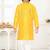 Yellow jacquard woven work kid's kurta pyjama