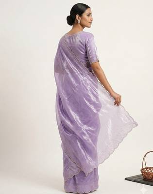 New Space Silk Saree with Elegant Zarkan Diamond Work Saree With Blouse Set For Women's 2