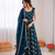 Blue silk blend thread with sequin anarkali suit