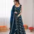 Blue silk blend thread with sequin anarkali suit