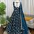 Blue silk blend thread with sequin anarkali suit