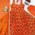 Orange silk blend thread with sequin anarkali suit