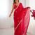 pink saree with beads moti & sequin embroidery work