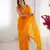 Yellow designer fandy saree with beads moti & sequin embroidery work