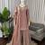 Onion pink crepe thread with sequin sharara suit
