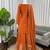 Orange crepe thread with sequin sharara suit