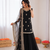 Black georgette thread with sequin palazzo suit
