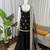 Black georgette thread with sequin palazzo suit