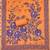 Orange jamdani silk blend dress material