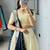 NAVY BLUE silk blend ZARI LEHENGA CHOLI