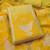 Yellow jamdani silk blend dress material