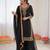 Black georgette thread with sequin palazzo suit