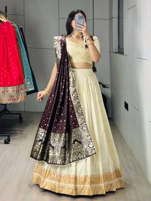 WINE silk blend ZARI lehenga CHOLI 1