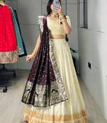 WINE silk blend ZARI lehenga CHOLI