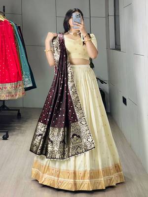 WINE silk blend ZARI lehenga CHOLI 3