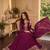 Wine premium silk embroidered suit set with silk dupatta
