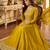 Yellow premium silk embroidered suit set with silk dupatta