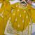 mustard silk blend sequins embroidered kurta palazzo dupatta set