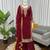 Maroon georgette thread with sequin palazzo suit