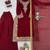 Maroon georgette thread with sequin palazzo suit