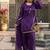 purple satin kurta palazzo dupatta set