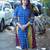indigo handprinted dress