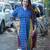 indigo handprinted dress