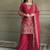 rani pink georgette embroidered sequin kurta palazzo dupatta set