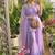 lavender silk blend kurti palazzo dupatta set for women