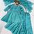 skyblue silk blend kurti palazzo dupatta set for women