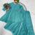 skyblue silk blend kurti palazzo dupatta set for women