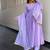 lavender georgette lace anarkali pant dupatta set