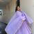 lavender georgette lace anarkali pant dupatta set