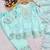 skyblue silk blend digital printed kurta pant dupatta set