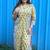 yellow handblock printed dress
