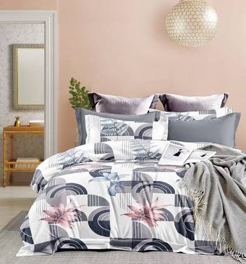 Glory super king size flat bedsheet with two pillow covers 1