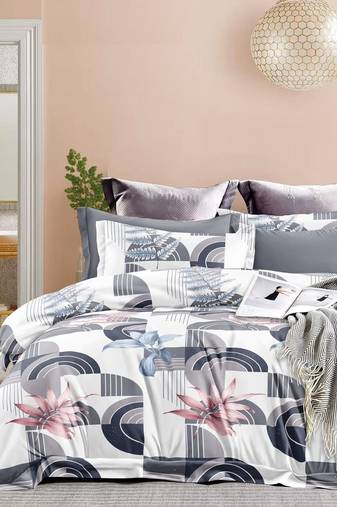 Glory super king size flat bedsheet with two pillow covers