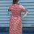 rust printed cotton dress