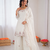 Off white art sillk thead work palazzo suit
