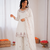 Off white art sillk thead work palazzo suit