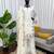 Off white art sillk thead work palazzo suit