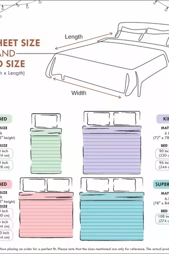 Glory super king size flat bedsheet with two pillow covers